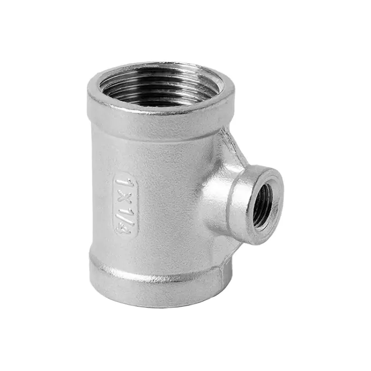 BSP Dur Di-staen Lleihau Tee Threaded Benyw