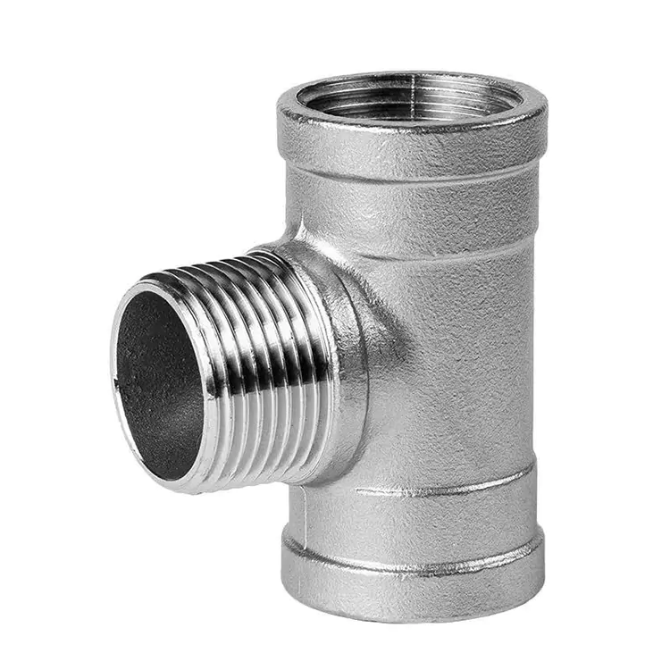 BSP Threaded Dur Di-staen Te Pibell Gwryw-Benyw-Wrywaidd