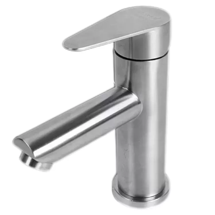 Trin Fflat Silindraidd Faucet Basn Poeth Ac Oer