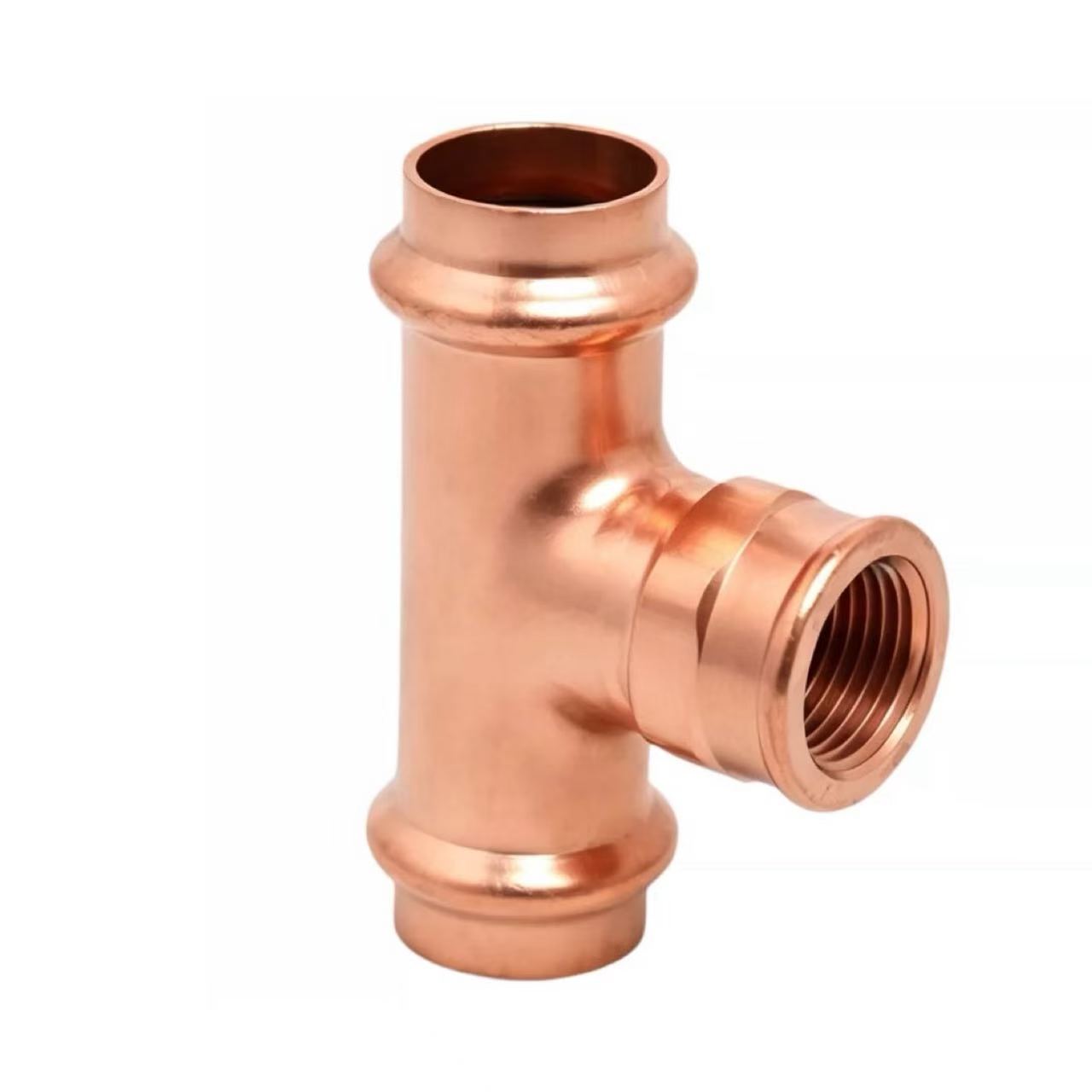 Connector Tee Thread Mewnol Dwbl-Clamp