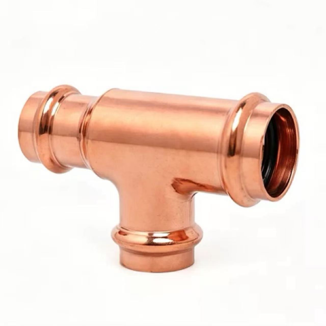 Tee Lleihau Clamp Dwbl gyda Diamedr Cangen Mwy