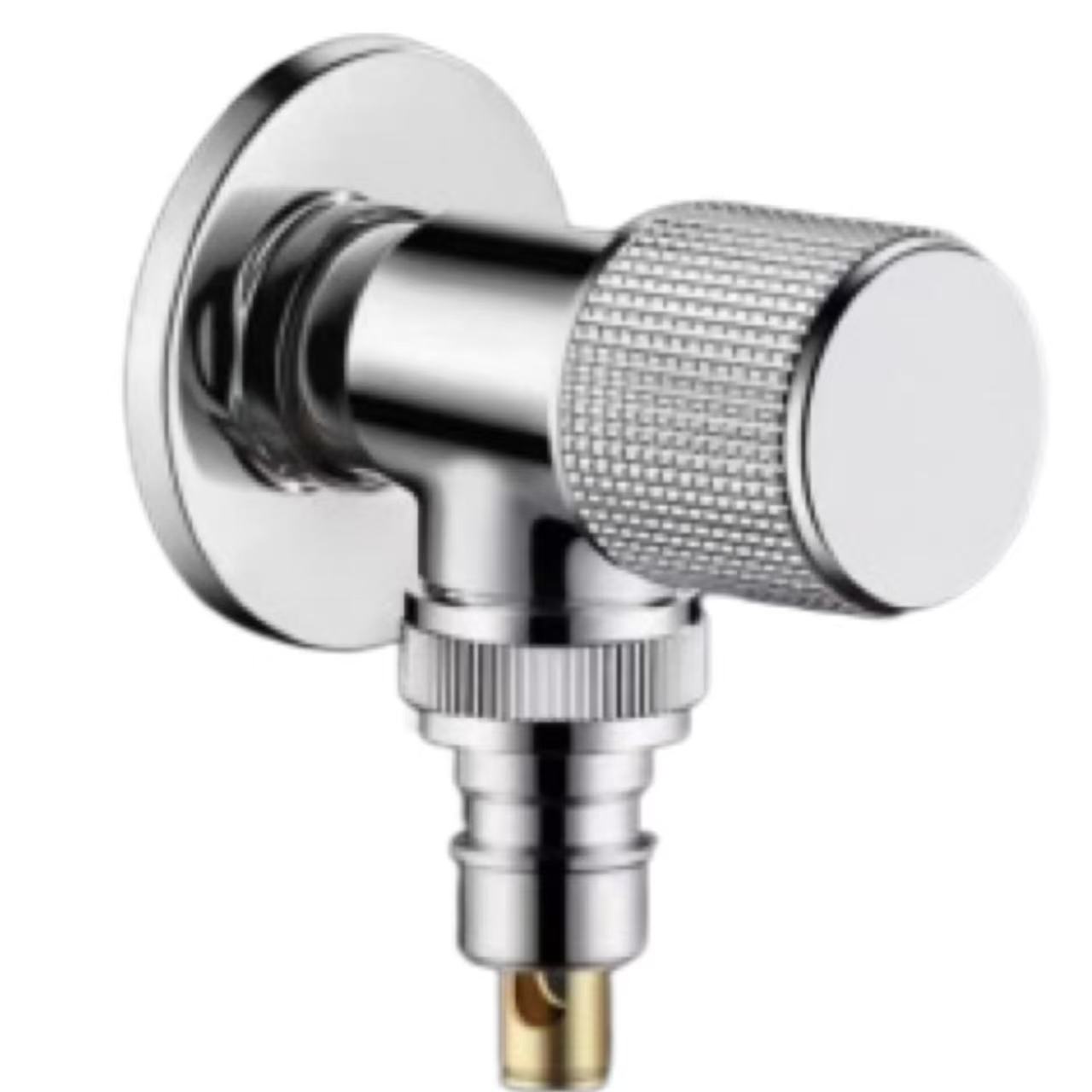 Drych Chrome Knurled Knob Peiriant Golchi Stopio Falf Dŵr