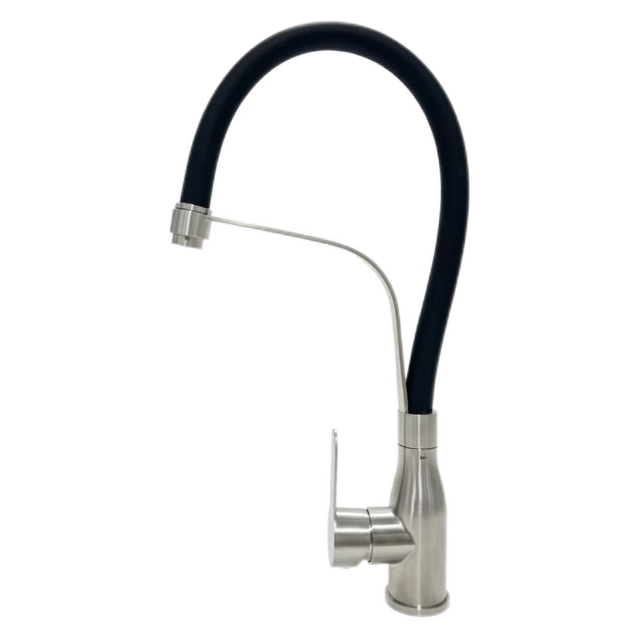 Faucet Dwr Poeth Ac Oer Cyffredinol Tynnu Allan Hyblyg Silicôn