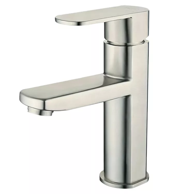 Colofn Sgwâr Crwn Corff Basn Poeth Ac Oer Faucet