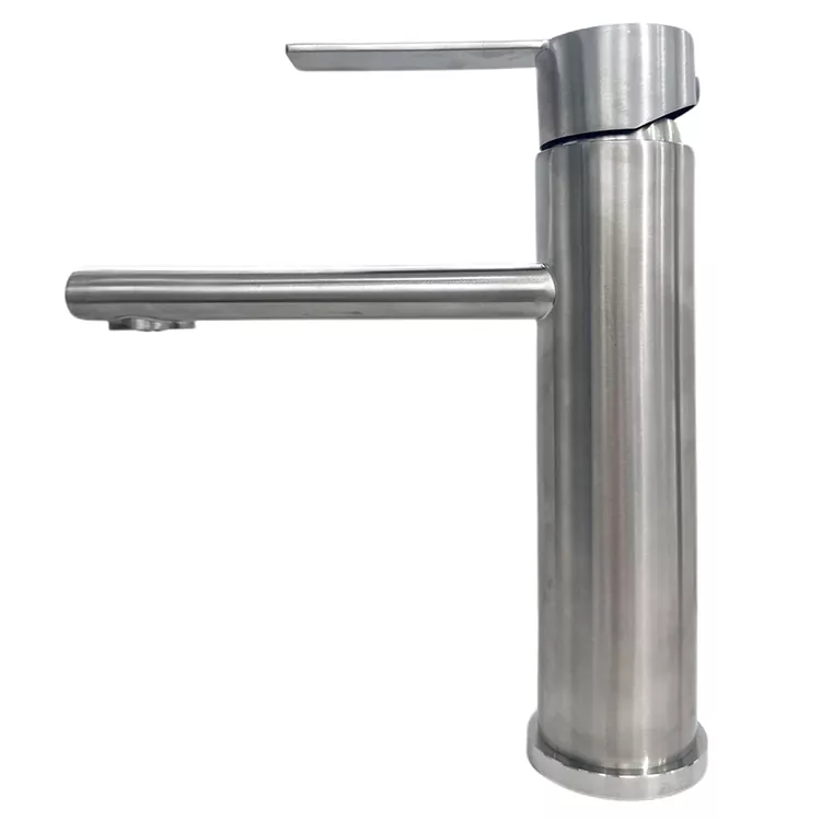 Syth-ffroenell Silindraidd Brwsio Faucet Basn Poeth Ac Oer
